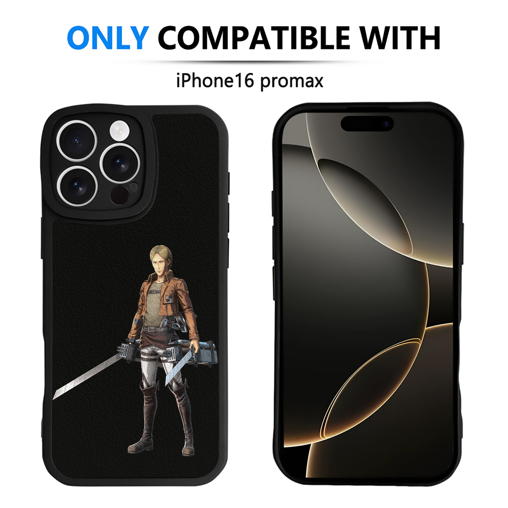 （画像用） 進撃の巨人 Attack on Titan 【iPhone 16シリーズ対応】シリコンスマホケース（レザー調） 材質：シリコン